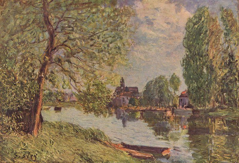 Alfred Sisley Flublandschaft bei Moret sur Loing china oil painting image